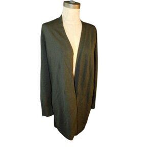 Chico's Size XL (3) Dark Green Longer Cardigan Sweater Knit Top NWT $99